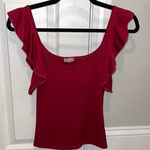 Red Free People Top